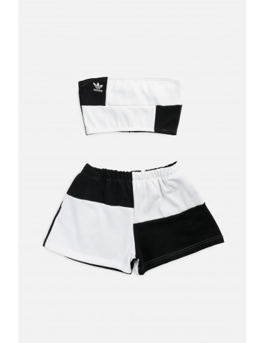 Rework Adidas Patchwork Sweatshorts Set - L