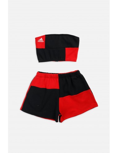 Rework Adidas Patchwork Sweatshorts Set - M