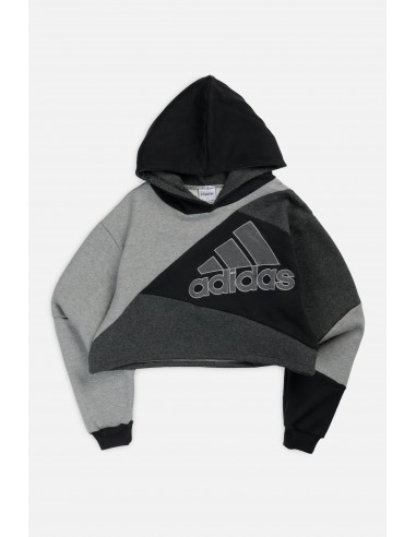 Rework Adidas Patchwork Crop Sweatshirt - M